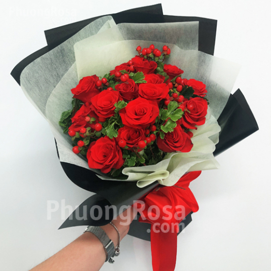 Bó hoa Sinh nhật Hoa Hồng, Chuỗi Ngọc - Yêu em