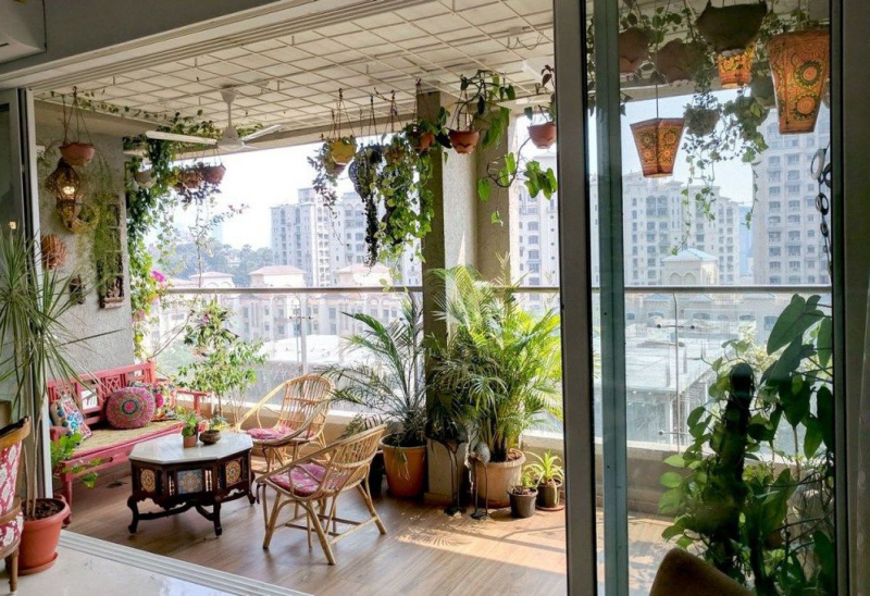 Ban công kết hợp cây xanh