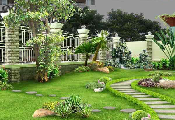 thiết kế sân vườn