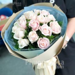 Bó hoa Sinh nhật Hoa Hồng Kem 